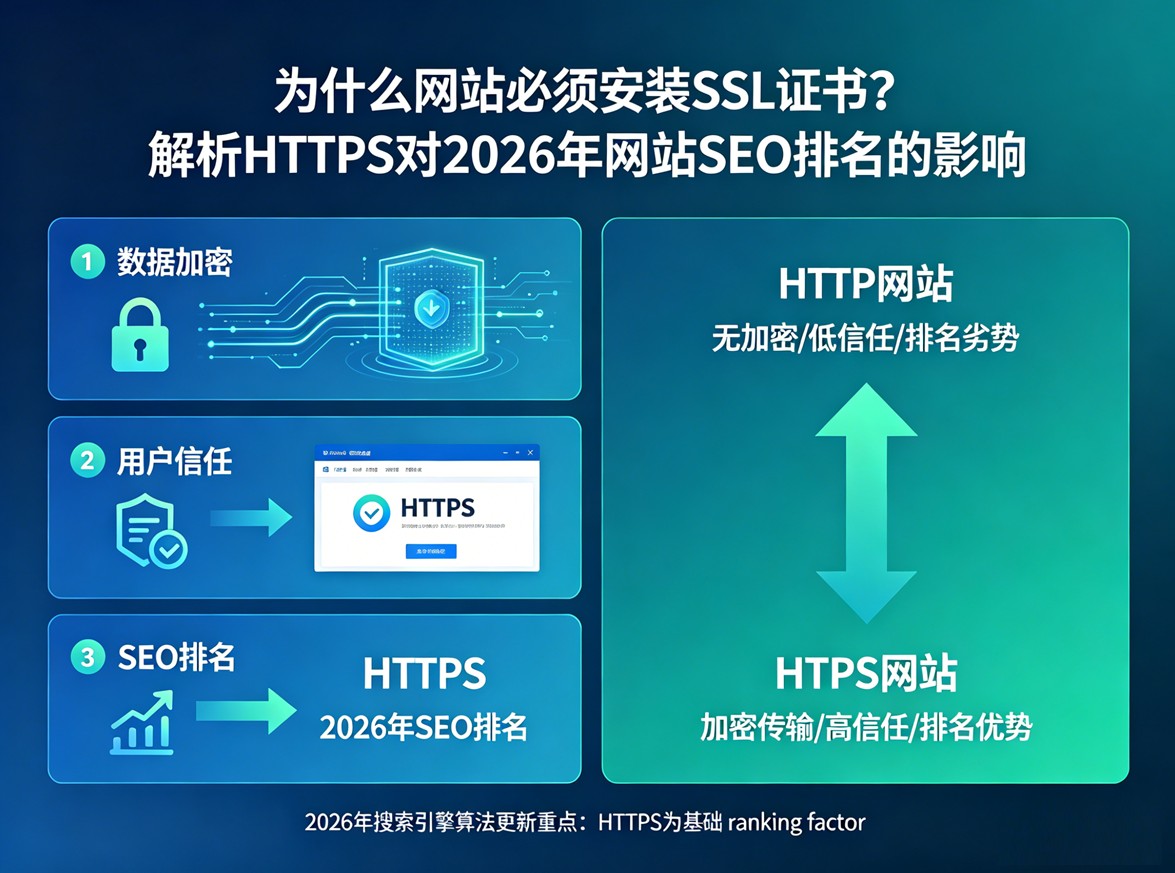 为什么网站必须安装SSL证书？解析HTTPS对2026年网站SEO排名的影响