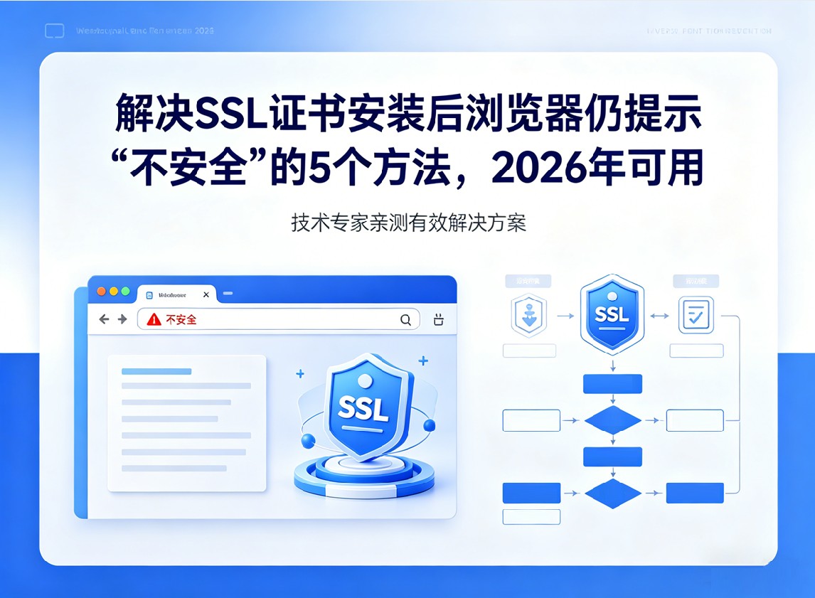 解决SSL证书安装后浏览器仍提示“不安全”的5个方法，2026年可用