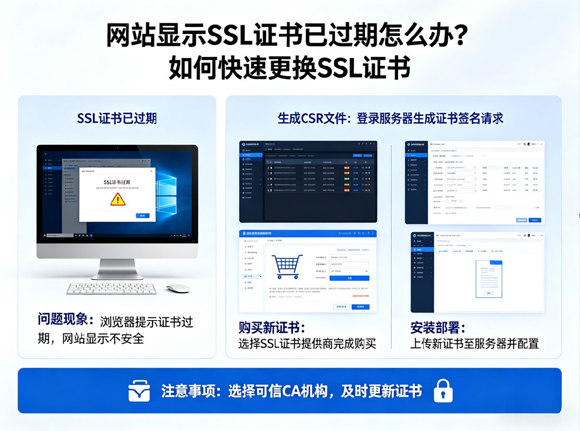 网站显示SSL证书已过期怎么办？如何快速更换SSL证书？